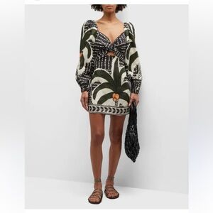 Johanna Ortiz Aterdecer Palm Print Mini Dress